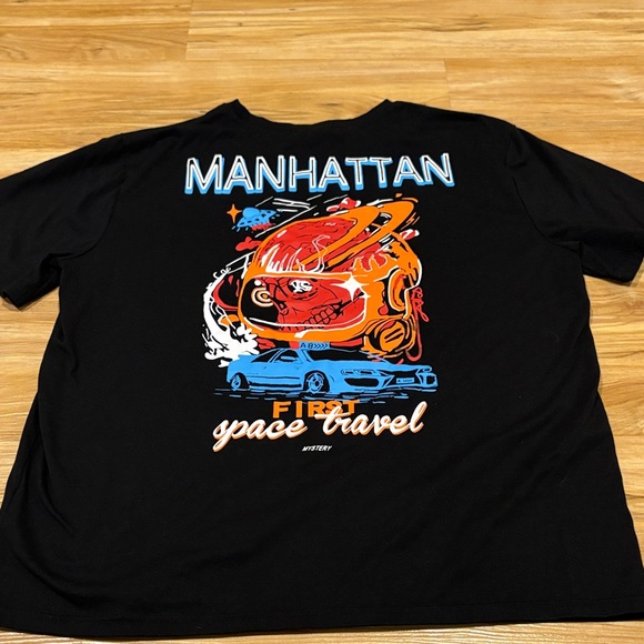ROMWE Black Manhattan Space Travel Tee - Picture 2 of 2